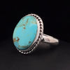 Sterling Silver Kingman Turquoise Ring Size 8