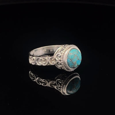Sterling Silver Turquoise Ring Size 7