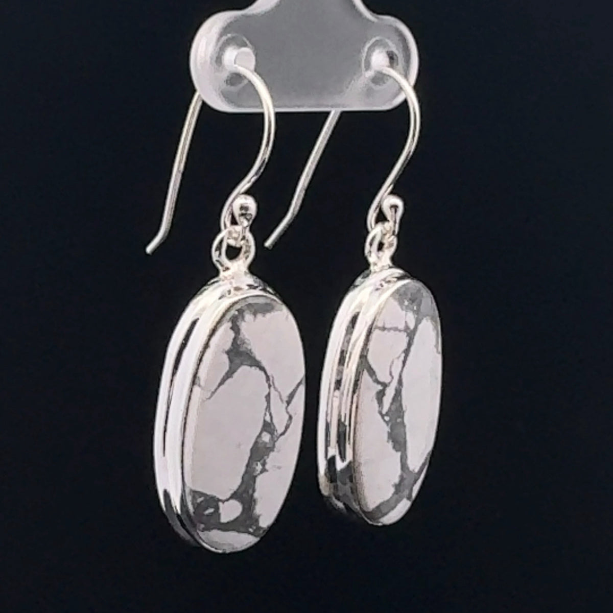 Sterling Silver Howlite Earrings