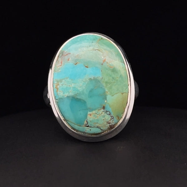 Sterling Silver Kingman Turquoise Ring Size 7