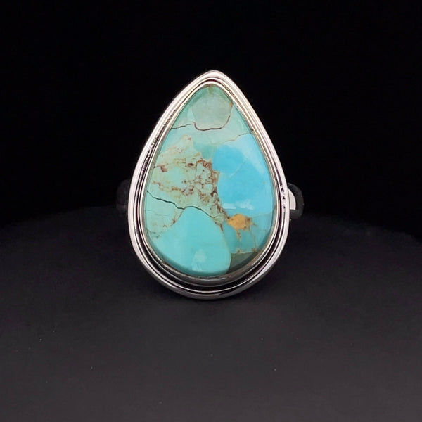 Sterling Silver Kingman Turquoise Ring Size 7