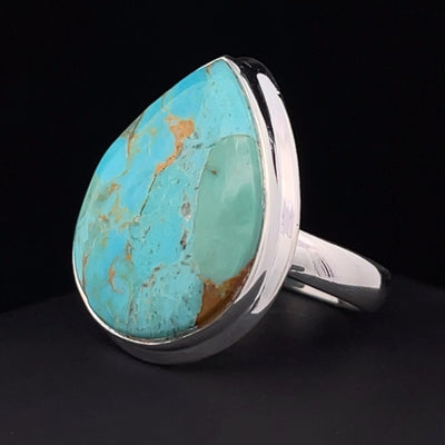Sterling Silver Kingman Turquoise Ring Size 7