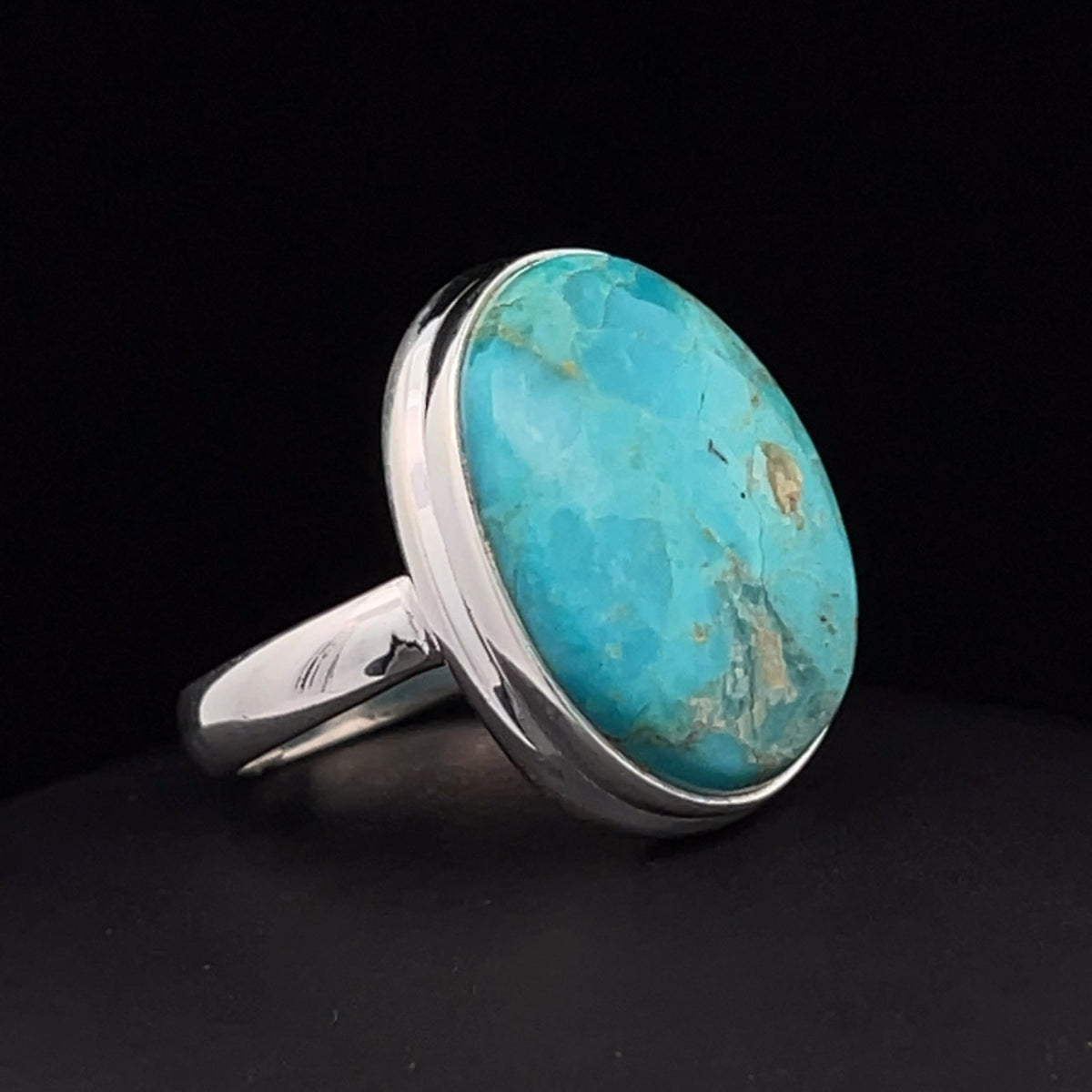 Sterling Silver Kingman Turquoise Ring Size 7