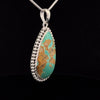 Sterling Silver Raw Kingman Turquoise Pendant