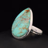 Sterling Silver Kingman Turquoise Ring Size 7