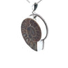 Sterling Silver Fossilized Ammonite Pendant