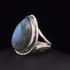 Sterling Silver Labradorite Ring Size 8