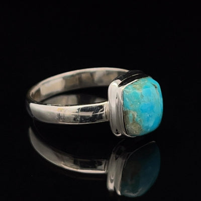 Sterling Silver Kingman Turquoise Ring Size 11