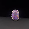 Sterling Silver Copper Purple Turquoise Ring Size 7