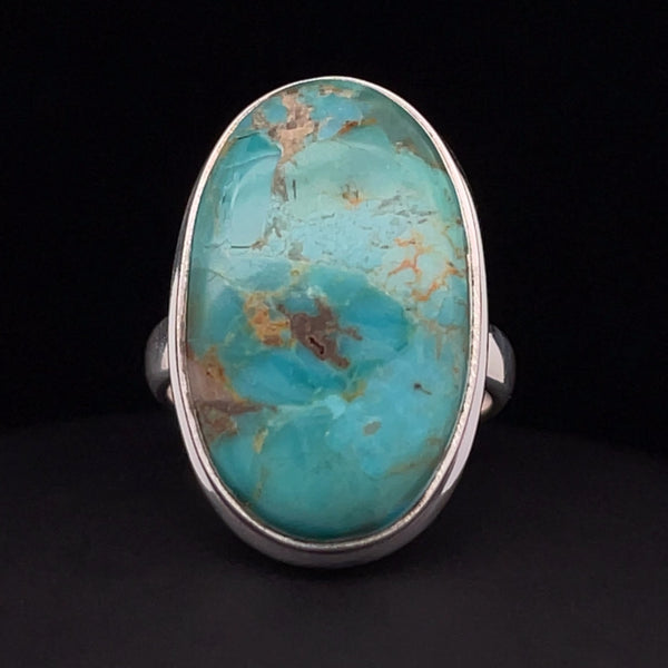 Sterling Silver Kingman Turquoise Ring Size 7