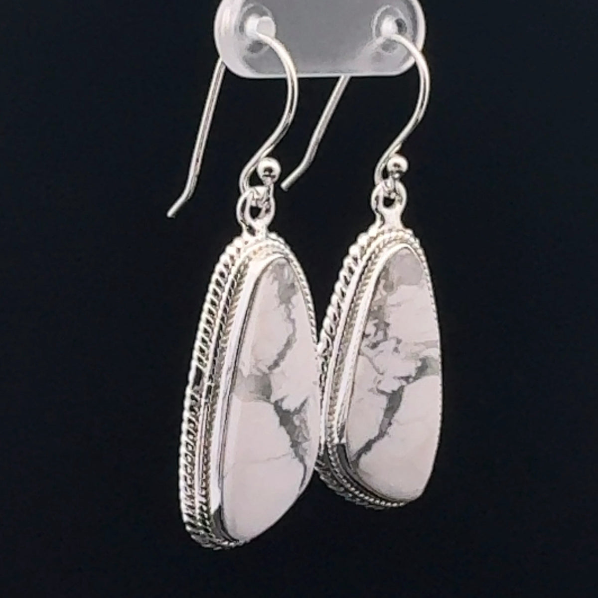 Sterling Silver Howlite Earrings