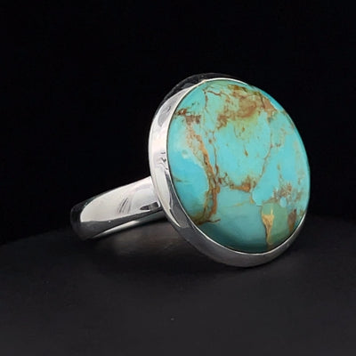 Sterling Silver Kingman Turquoise Ring Size 7