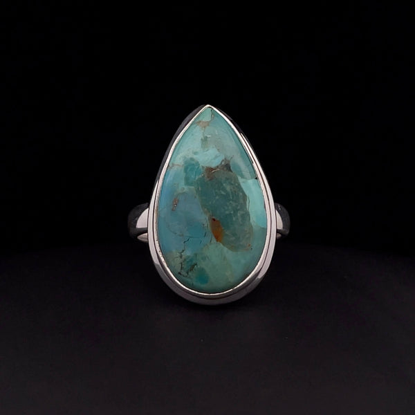 Sterling Silver Kingman Turquoise Ring Size 7