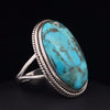 Sterling Silver Kingman Turquoise Ring Size 9