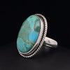 Sterling Silver Kingman Turquoise Ring Size 6.5