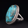 Sterling Silver Kingman Turquoise Ring Size 9