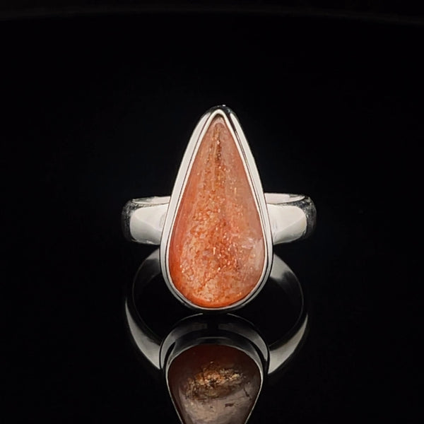 Sterling Silver Sunstone Ring Size 7