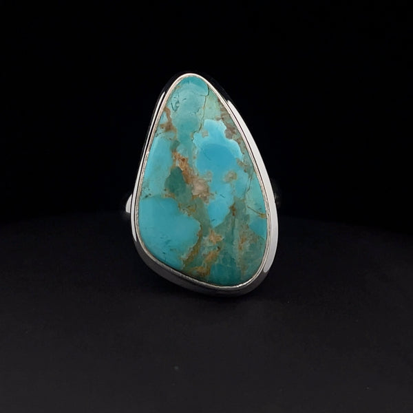 Sterling Silver Kingman Turquoise Ring Size 7