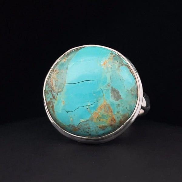 Sterling Silver Kingman Turquoise Ring Size 7