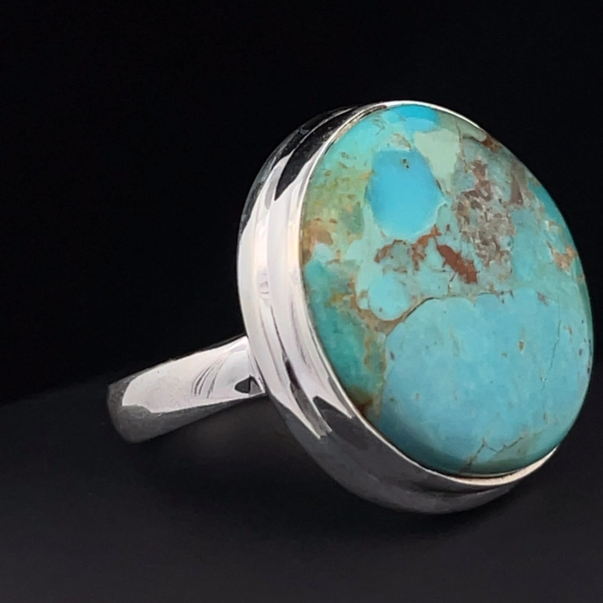 Sterling Silver Kingman Turquoise Ring Size 7