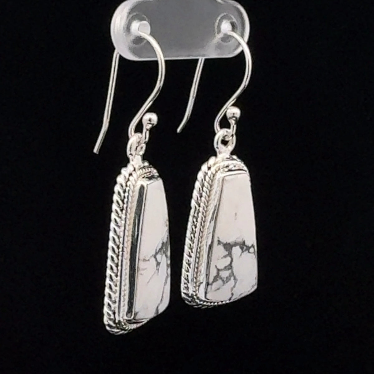 Sterling Silver Howlite Earrings