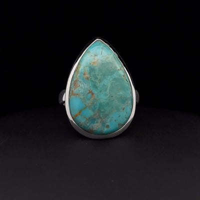 Sterling Silver Kingman Turquoise Ring Size 7