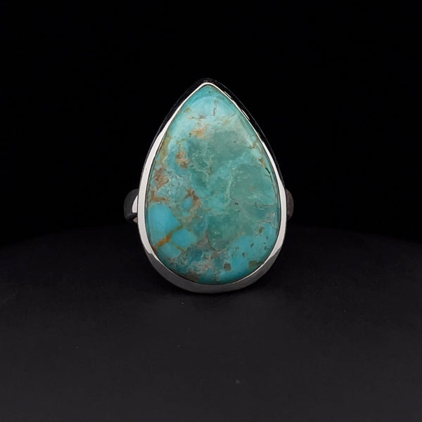 Sterling Silver Kingman Turquoise Ring Size 7