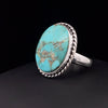 Sterling Silver Kingman Turquoise Ring Size 7