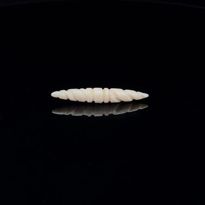6g (4mm) Fossilized Mammoth Carved Ivory Short Septum Spike