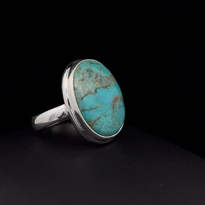 Sterling Silver Kingman Turquoise Ring Size 7