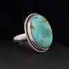 Sterling Silver Kingman Turquoise Ring Size 6.5