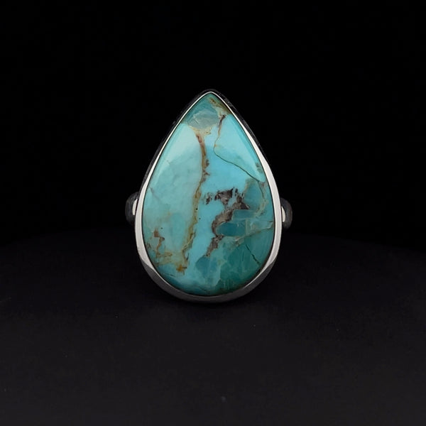 Sterling Silver Kingman Turquoise Ring Size 7