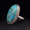 Sterling Silver Kingman Turquoise Ring Size 8