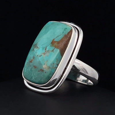 Sterling Silver Kingman Turquoise Ring Size 7