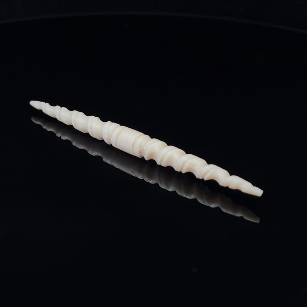 4g (5mm) Fossilized Mammoth Ivory Carved Septum Spike