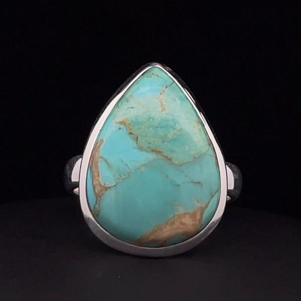 Sterling Silver Kingman Turquoise Ring Size 7