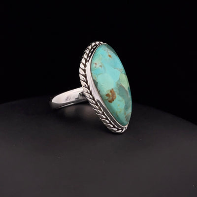 Sterling Silver Kingman Turquoise Ring Size 7
