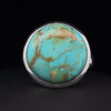 Sterling Silver Kingman Turquoise Ring Size 7