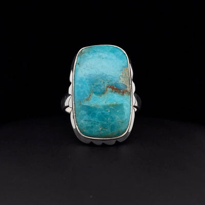 Sterling Silver Kingman Turquoise Ring Size 7