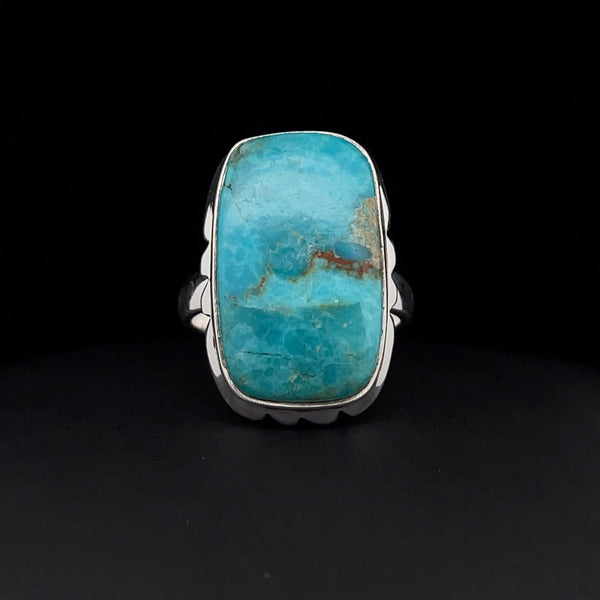 Sterling Silver Kingman Turquoise Ring Size 7