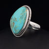 Sterling Silver Kingman Turquoise Ring Size 8