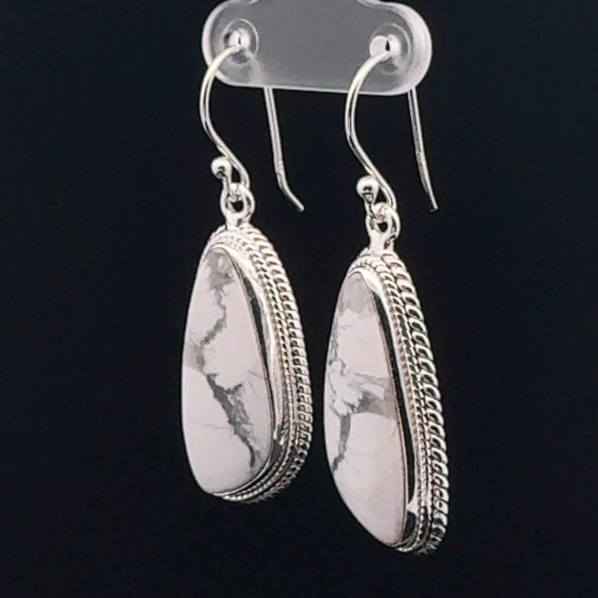 Sterling Silver Howlite Earrings