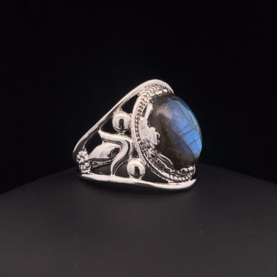 Sterling Silver Labradorite Ring Size 7