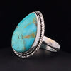 Sterling Silver Kingman Turquoise Ring Size 7