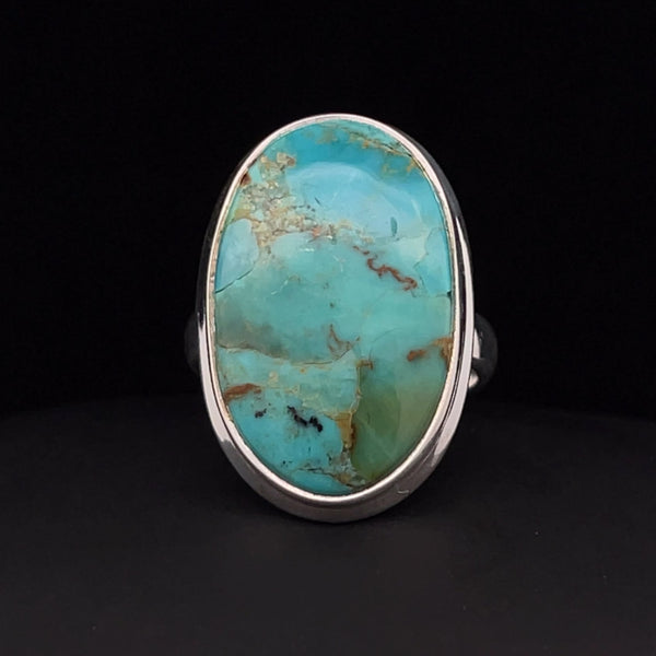 Sterling Silver Kingman Turquoise Ring Size 7