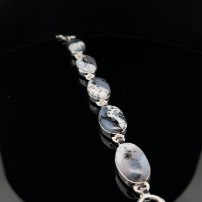 Sterling Silver Dendritic Opal Bracelet