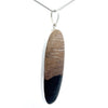 Sterling Silver Petrified Palm Wood Pendant