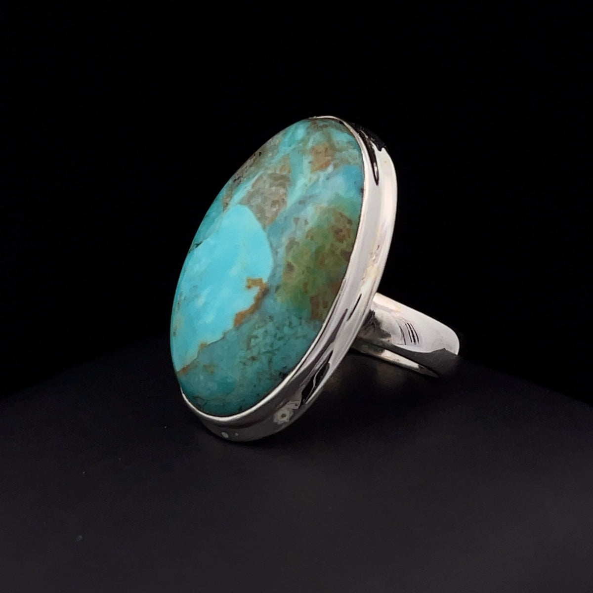 Sterling Silver Kingman Turquoise Ring Size 7