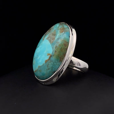 Sterling Silver Kingman Turquoise Ring Size 7
