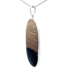 Sterling Silver Petrified Palm Wood Pendant